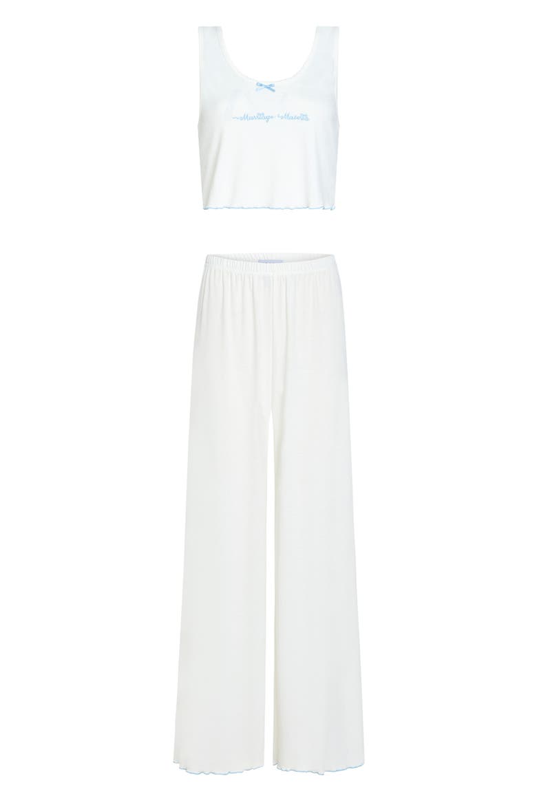 Marriage Material Collection PJ Set, Main, color, White