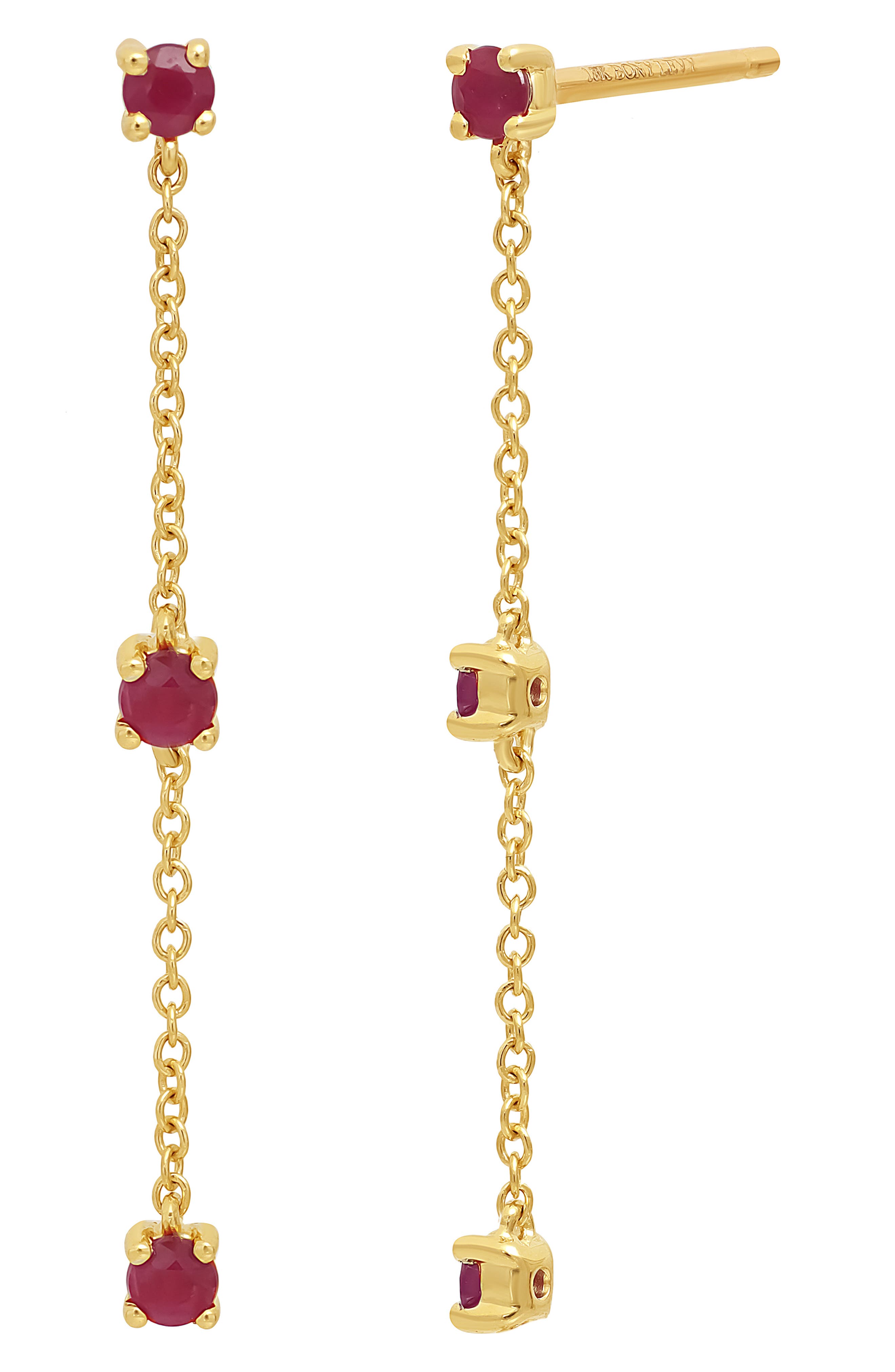 Bony Levy El Mar Ruby Linear Earrings