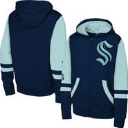 Outerstuff Youth Navy Seattle Kraken Face Off Full-Zip Hoodie