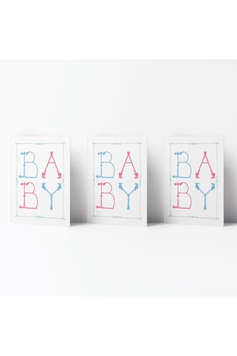 New Baby Greeting Card Pack (3ct) "BABY", Main, color, Multi-Pack