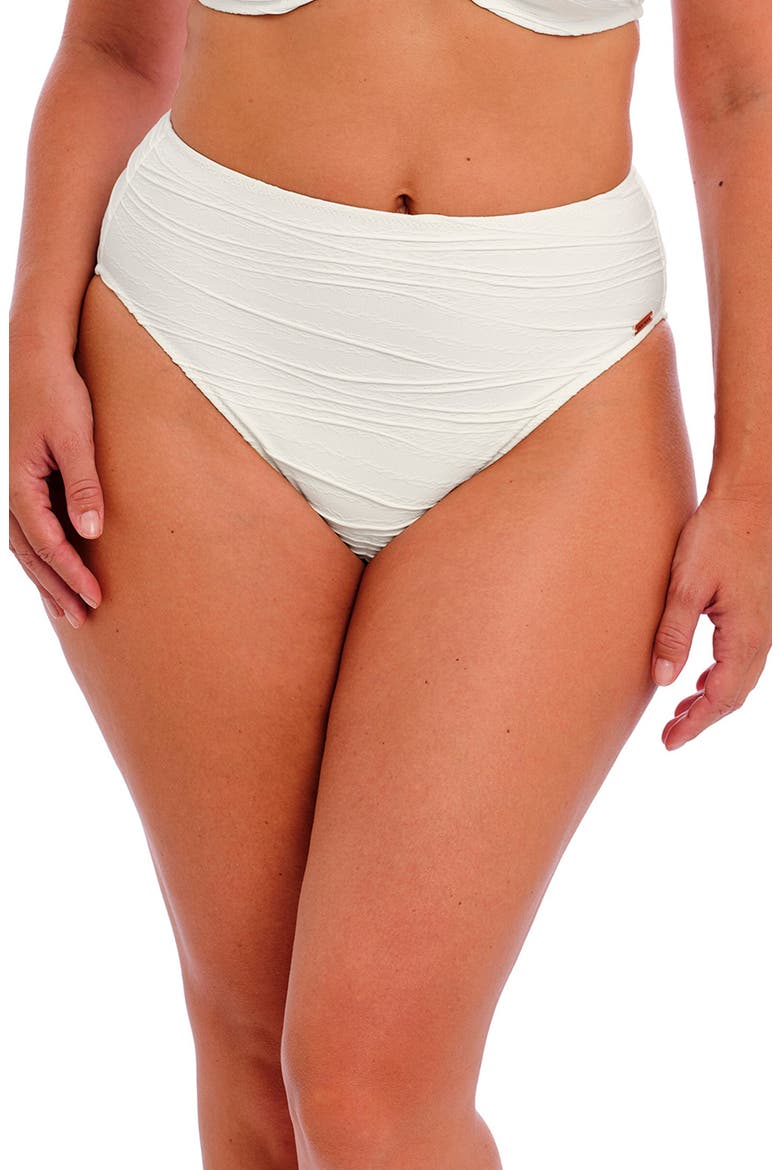 Beach Waves High Waist Bikini Bottoms, Main, color, LINEN