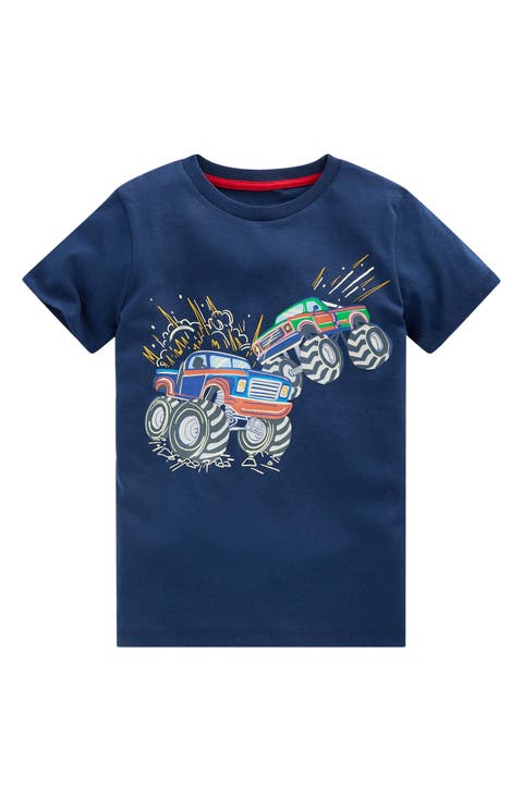 Kids' Monster Truck Glow in the Dark Cotton Graphic T-Shirt (Toddler & Little Kid)