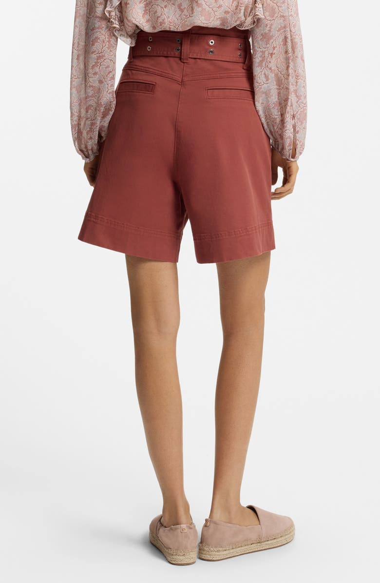 BOSS Orange Tulina Twill Shorts, Alternate, color, Henna