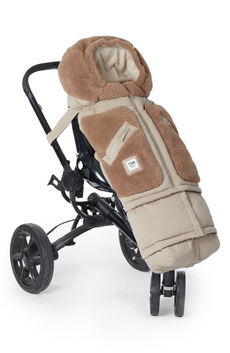 7 A.M. Enfant 212 evolution<sup>®</sup> Extendable Stroller & Car Seat Waterproof Footmuff, Alternate, color, Oat/ Cacao