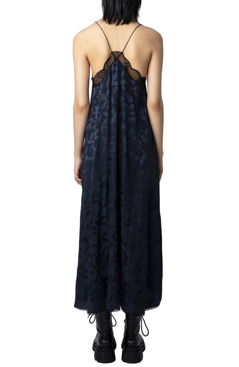 Zadig & Voltaire Risty Ikat Jacquard Silk Slipdress, Alternate, color, 