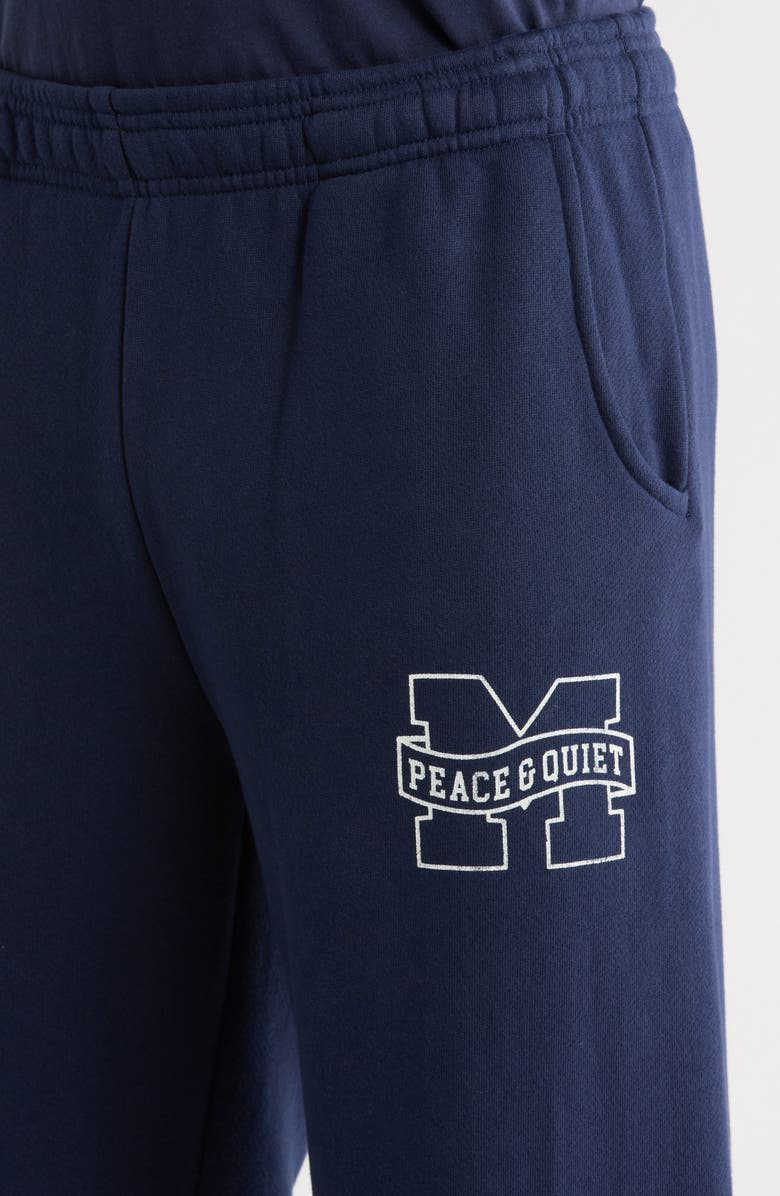 Museum of Peace & Quiet Banner Cotton Fleece Sweatpants, Alternate, color, Navy