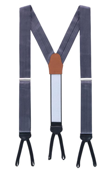 Classic Herringbone Silk Suspenders