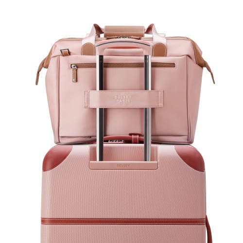 Delsey Paris Chatelet Air 2.0 2 Piece Set 21" Carryon Spinner & Weekender Luggage Set In Pink