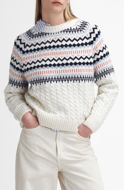 Marnie Fair Isle Wool Blend Crewneck Sweater