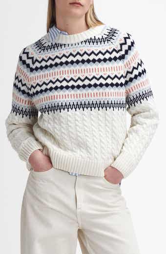 Barbour Marnie Fair Isle Wool Blend Crewneck Sweater