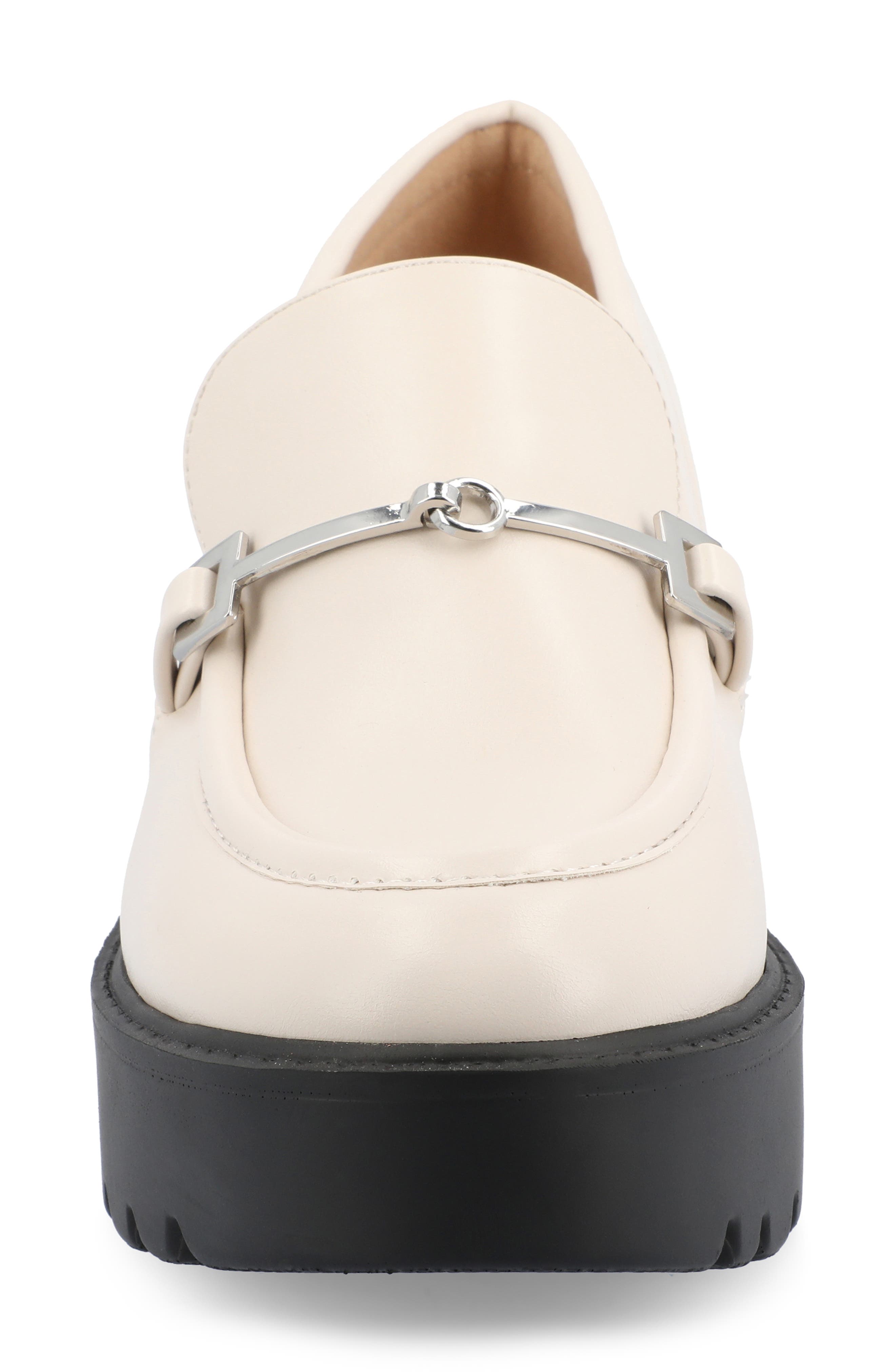 Kezziah Platform Loafer Pump, Alternate, color, OFF WHITE