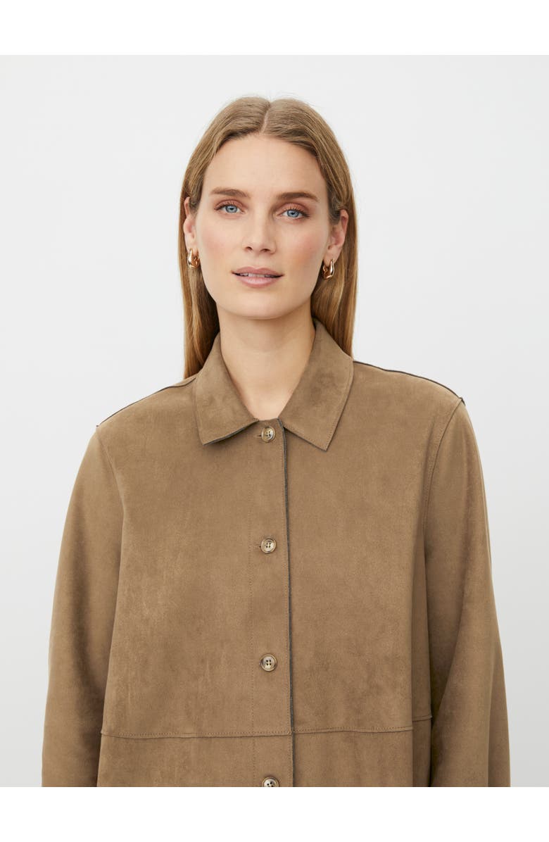 Masai Copenhagen MaIvethra Faux Suede Shirt, Alternate, color, Otter