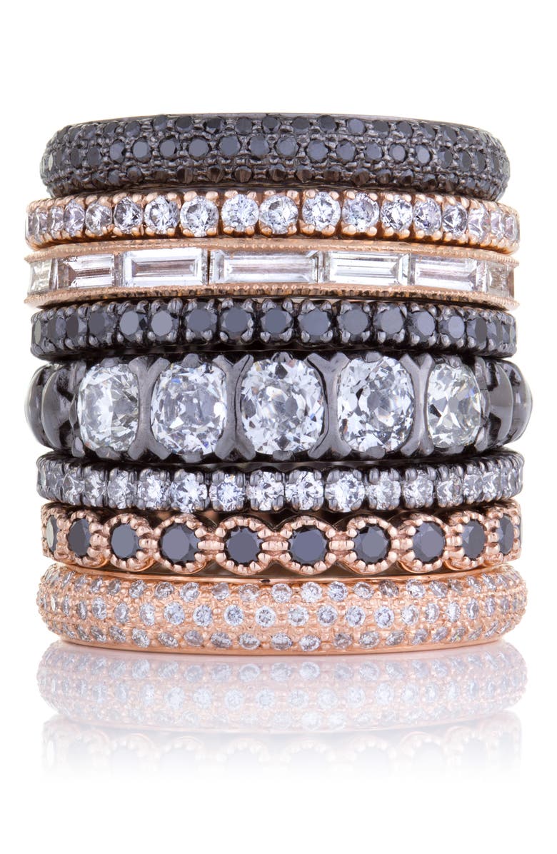 Sethi Couture Prong Set Diamond Eternity Band, Alternate, color, Black Rhodium/ Diamond