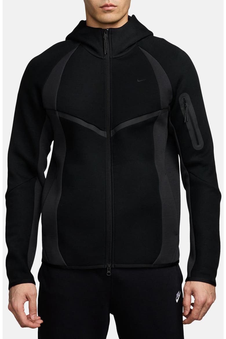 Tech Colorblock Full Zip Fleece Windrunner Jacket, Main, color, BLACK/ ANTHRACITE