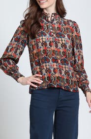 APNY Ruched Puff Sleeve Top