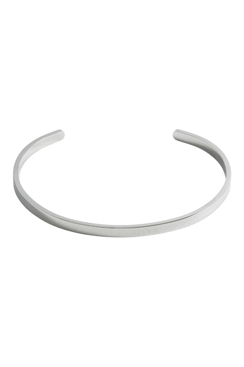 Men's Fine Rhodium Plate Cuff Bracelet, Alternate, color, SILVER