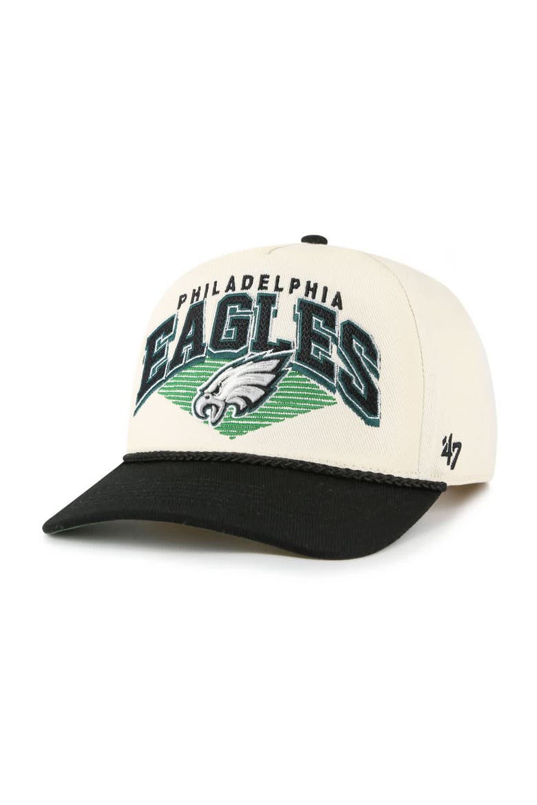 Men's '47 Cream Philadelphia Eagles Pomona Rope Hitch Adjustable Hat, Main, color, Cream