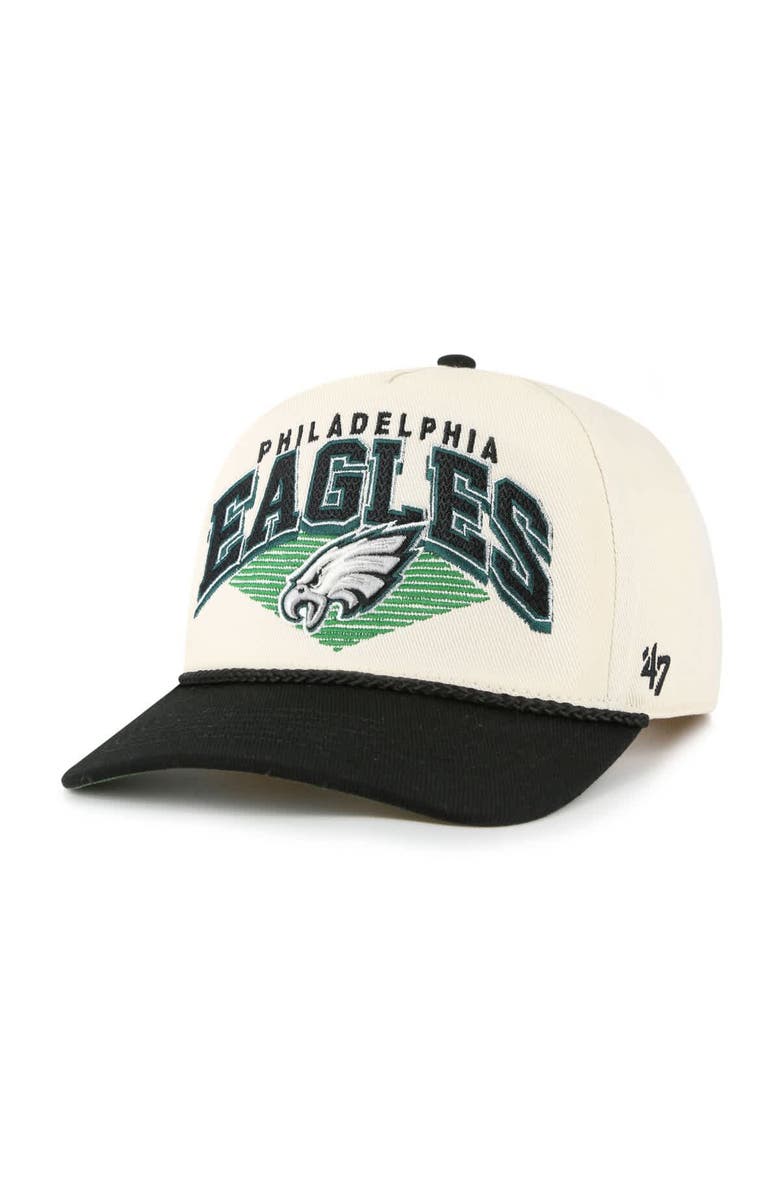 '47 Men's '47 Cream Philadelphia Eagles Pomona Rope Hitch Adjustable Hat, Main, color, Cream