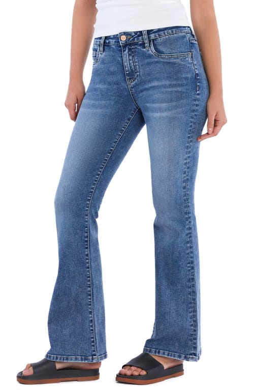 Hint Of Blu Mid Rise Flare Jeans In Camila Blue