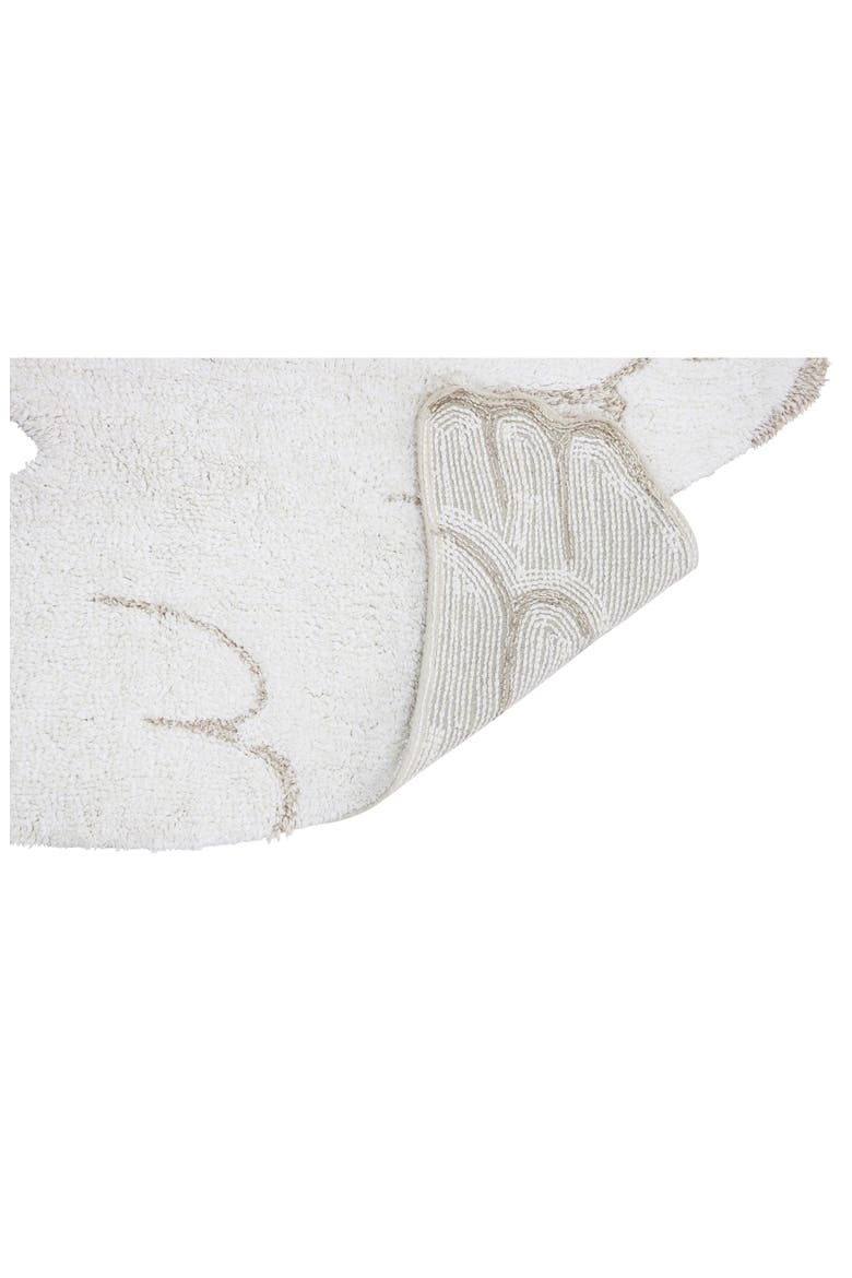 Mini Wings Washable Cotton Blend Rug, Alternate, color, IVORY LINEN PEARL GREY