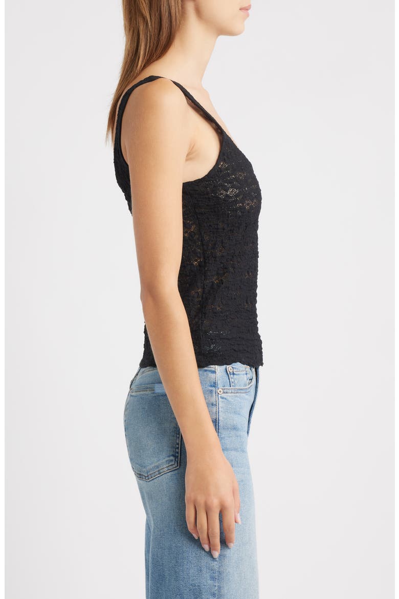 Donya Lace Scoop Neck Tank, Alternate, color, BLACK LACE