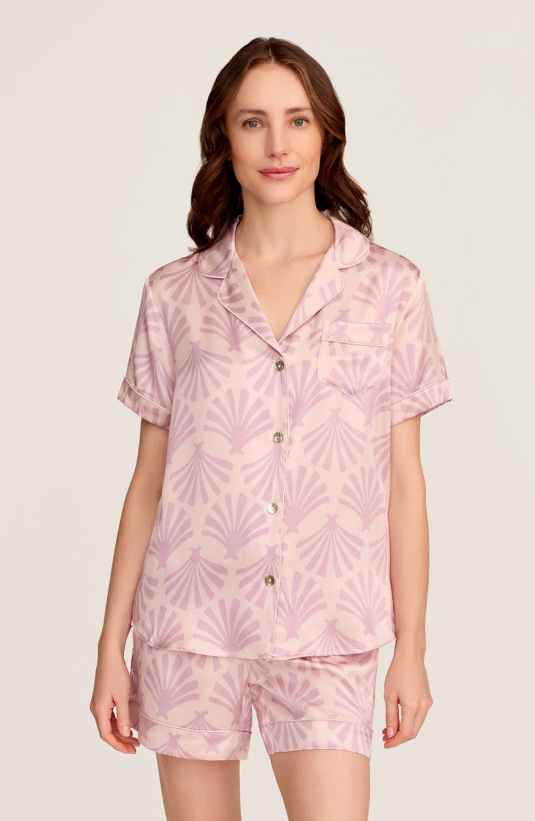 Petite Plume Silk Short Pajamas, Alternate, color, 