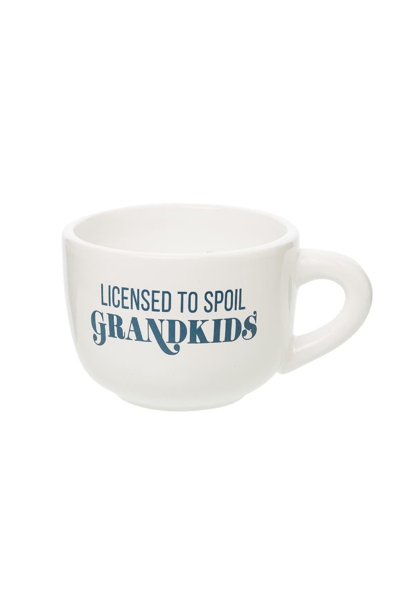 Spoil Grandkids Cappuccino Mug Ceramic White 24 oz, Main, color, White