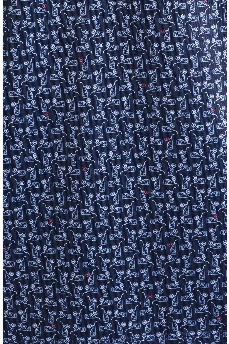 Minty Cocktail Print Performance Jersey Polo, Alternate, color, NAVY