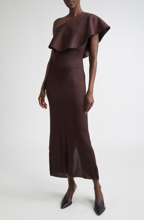 Vivi Knit Dress with Satin Ruffle