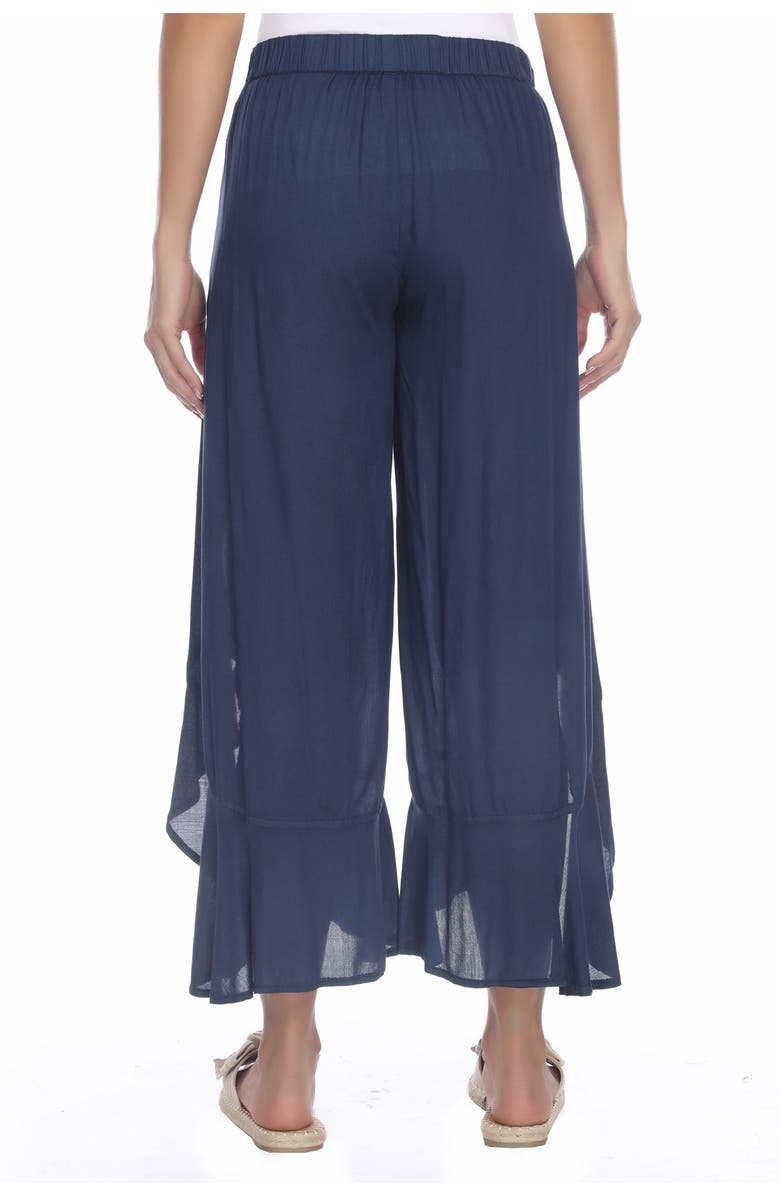 BOHO ME Ruffle Waist Tie Wide Leg Pants, Alternate, color,