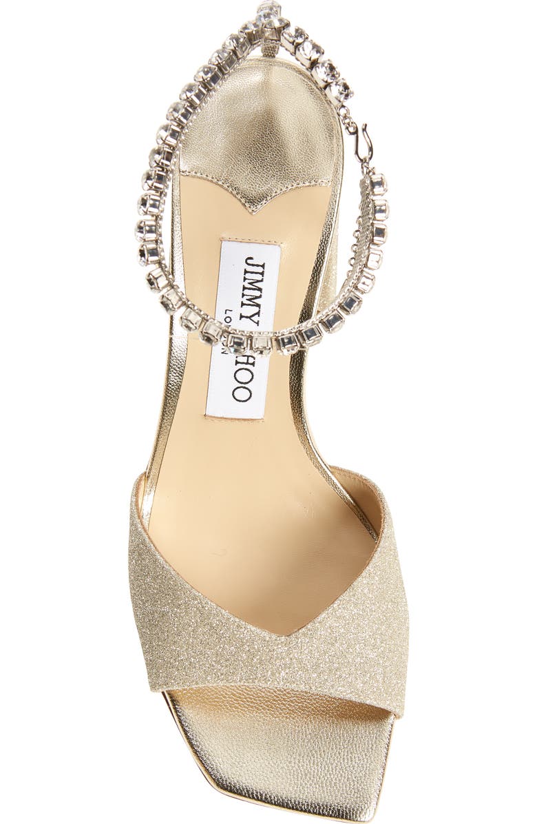 Jimmy Choo Saeda Crystal Ankle Strap Sandal, Alternate, color,
