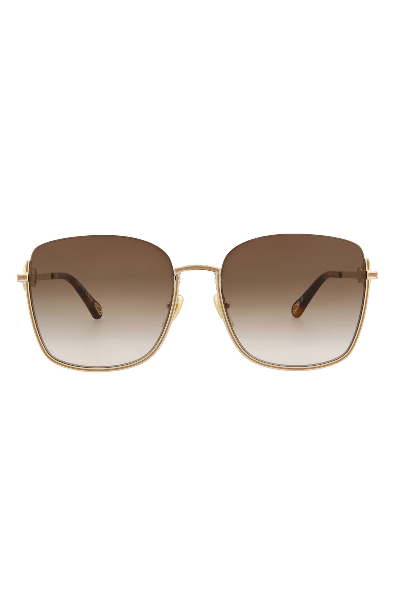 Chloé 59mm Square Novelty Sunglasses