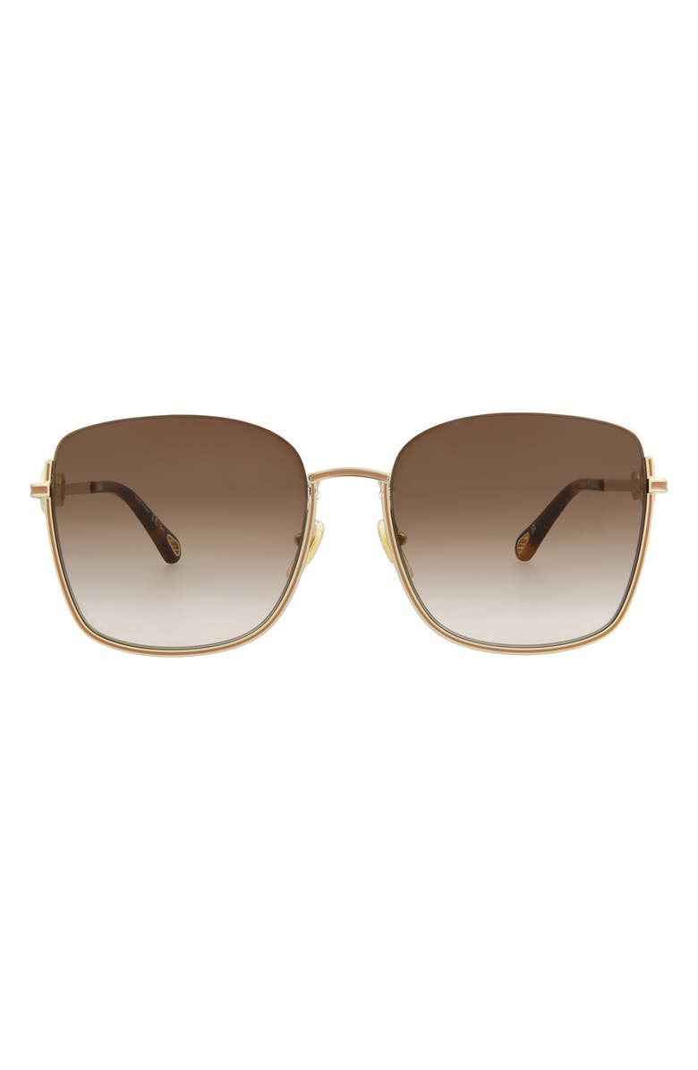 Chloé 59mm Square Novelty Sunglasses, Main, color,