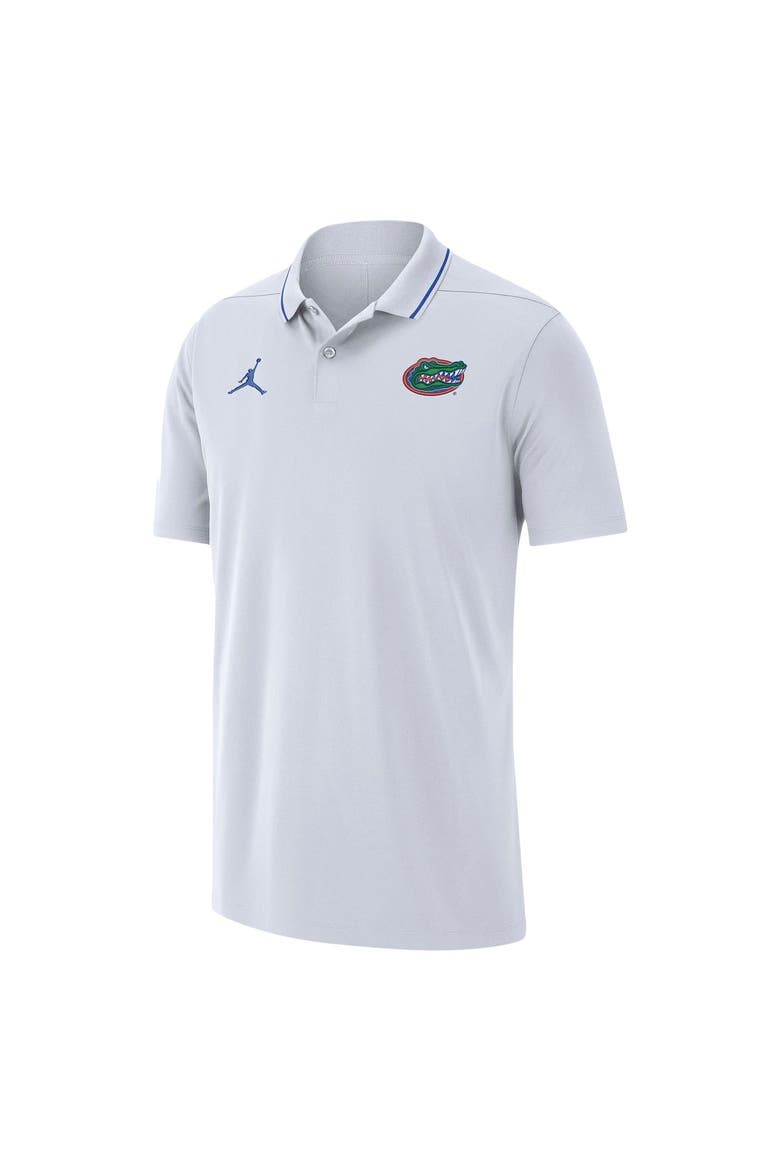 Men's Jordan Brand White Florida Gators 2023 Coaches Performance Polo, Alternate, color, White