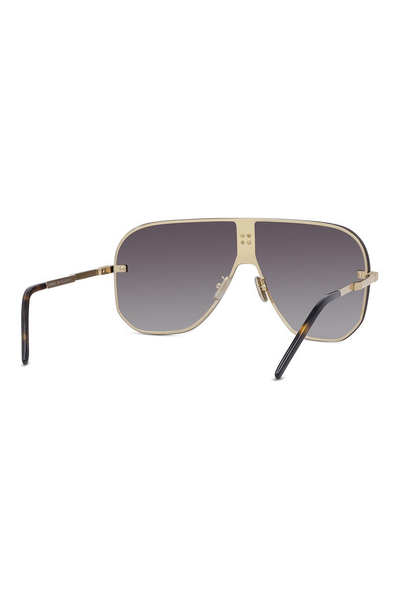 136mm Gradient Mask Sunglasses, Alternate, color, SHINY ENDURA GOLD / GRADIENT