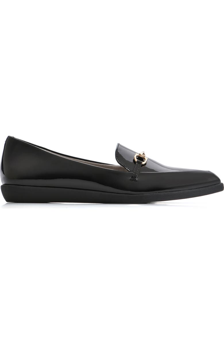 CLIFFS BY WHITE MOUNTAIN Maria Pointed Toe Loafer, Alternate, color, Black/ Patent
