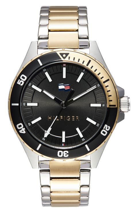 Logan Two-Tone Bracelet Watch, 43mm