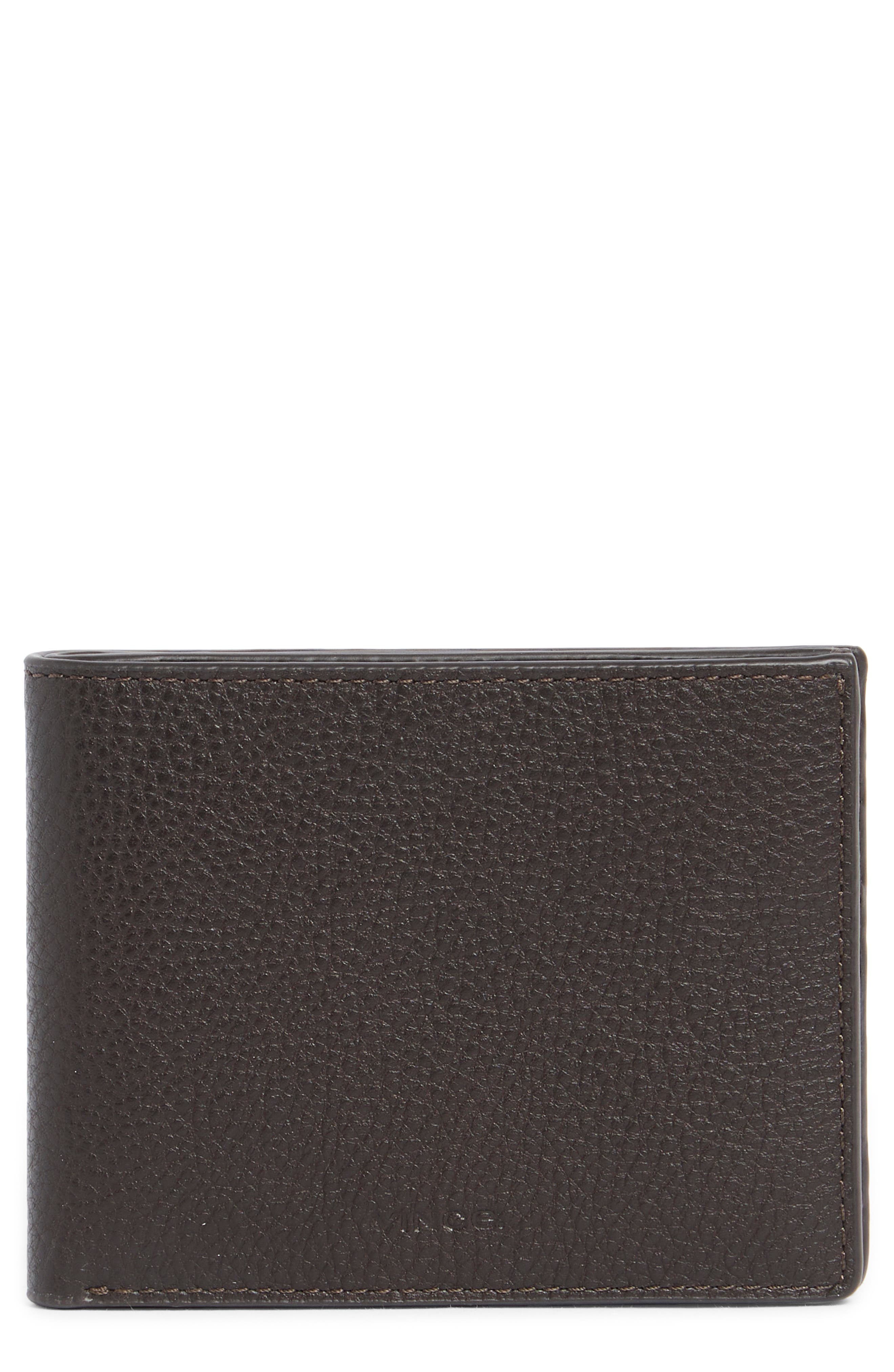 Pebbled Leather Bifold Wallet