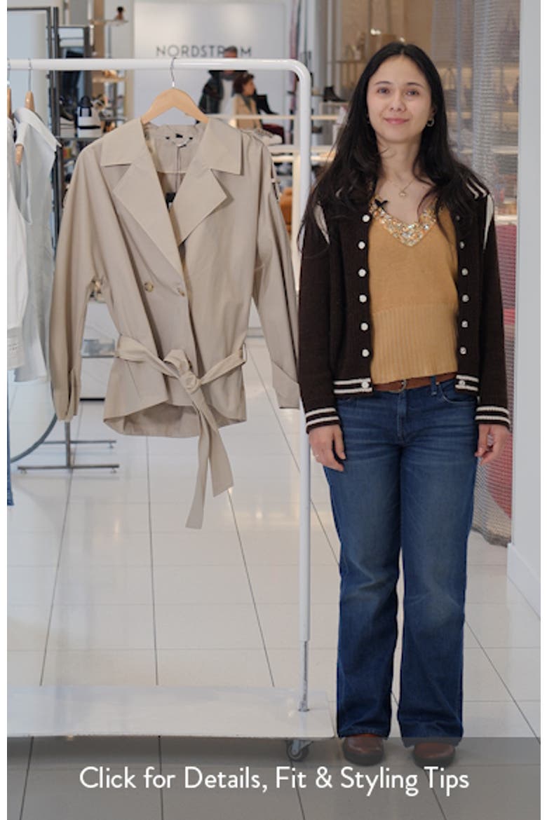 Cropped Cotton Trench Coat video