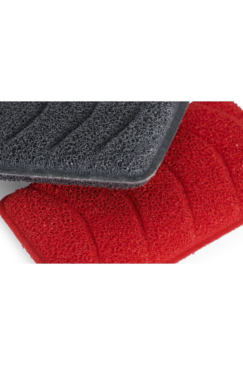 Silicone 2 Pc Sponge Set, Black and Red, Alternate, color, Black