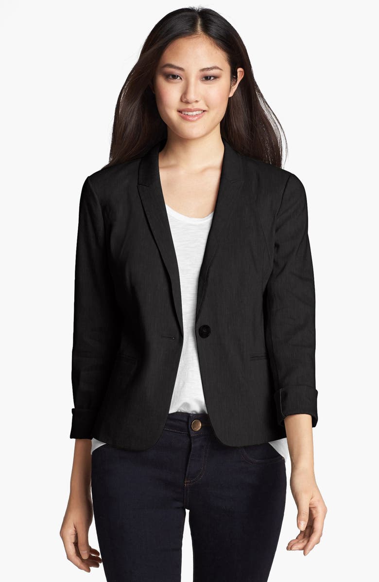 Halogen<sup>®</sup> Linen Blend Blazer, Main, color, 