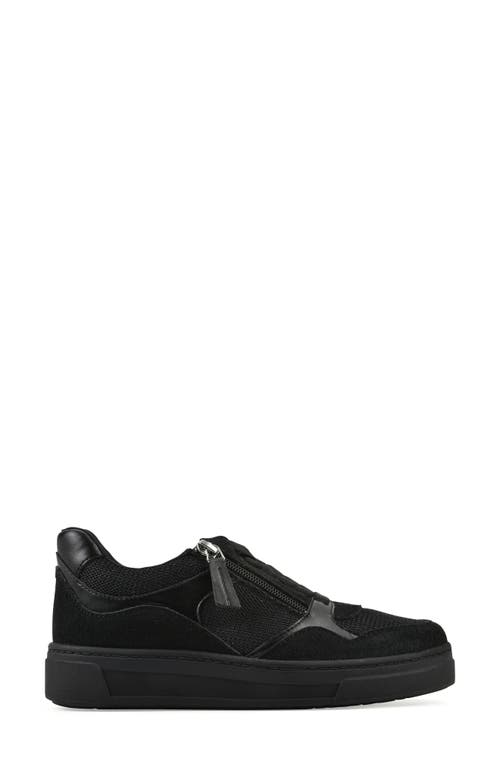 Cliffs By White Mountain Uplit Zip Sneaker In Black Black Multi
