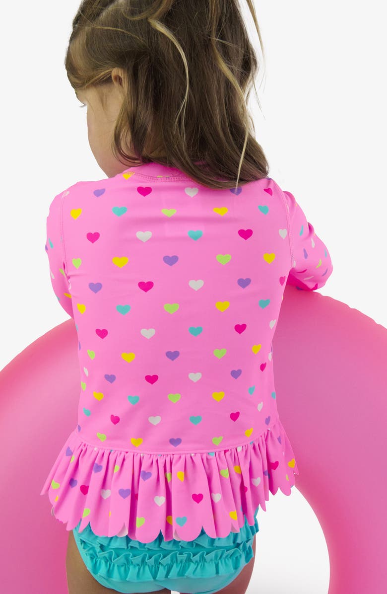 RuffleButts Kids' Two-Piece Swimsuit, Alternate, color, Pink