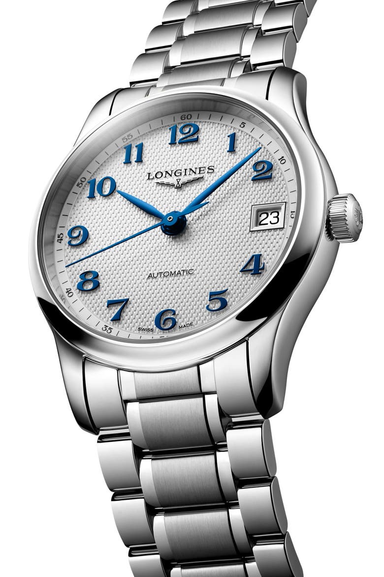 Master Collection Automatic Bracelet Watch, 34mm, Alternate, color, SILVER