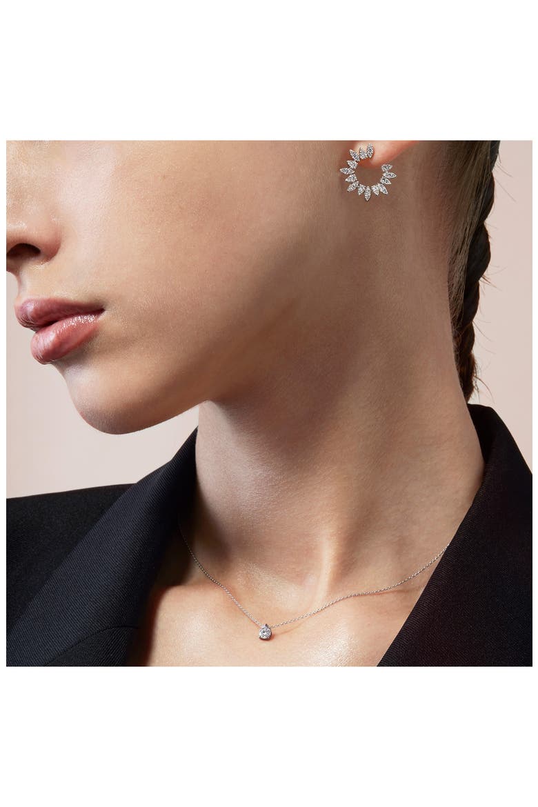 Aerial Diamond Sunburst Earrings, Alternate, color, WHITE GOLD