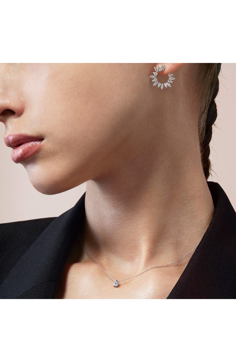 HEARTS ON FIRE Aerial Diamond Sunburst Earrings, Alternate, color, White Gold