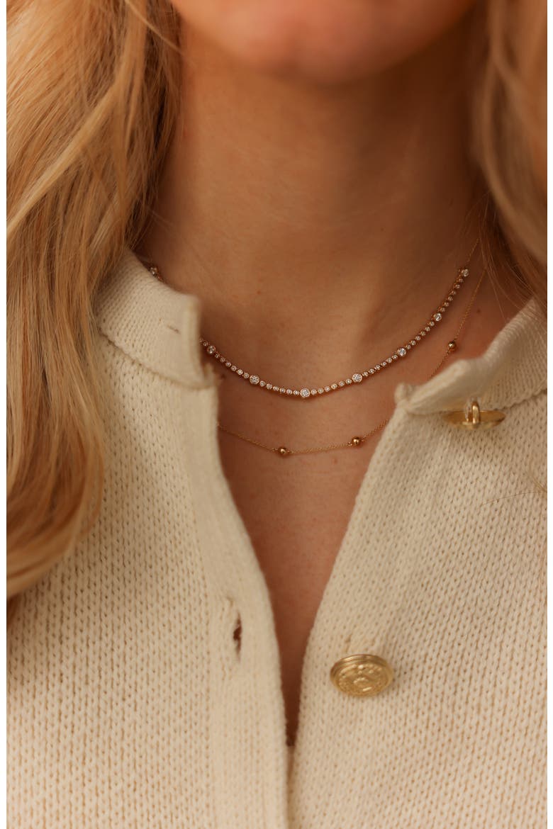 Lulu Jack Diamond Bezel Frontal Necklace, Alternate, color, YELLOW GOLD