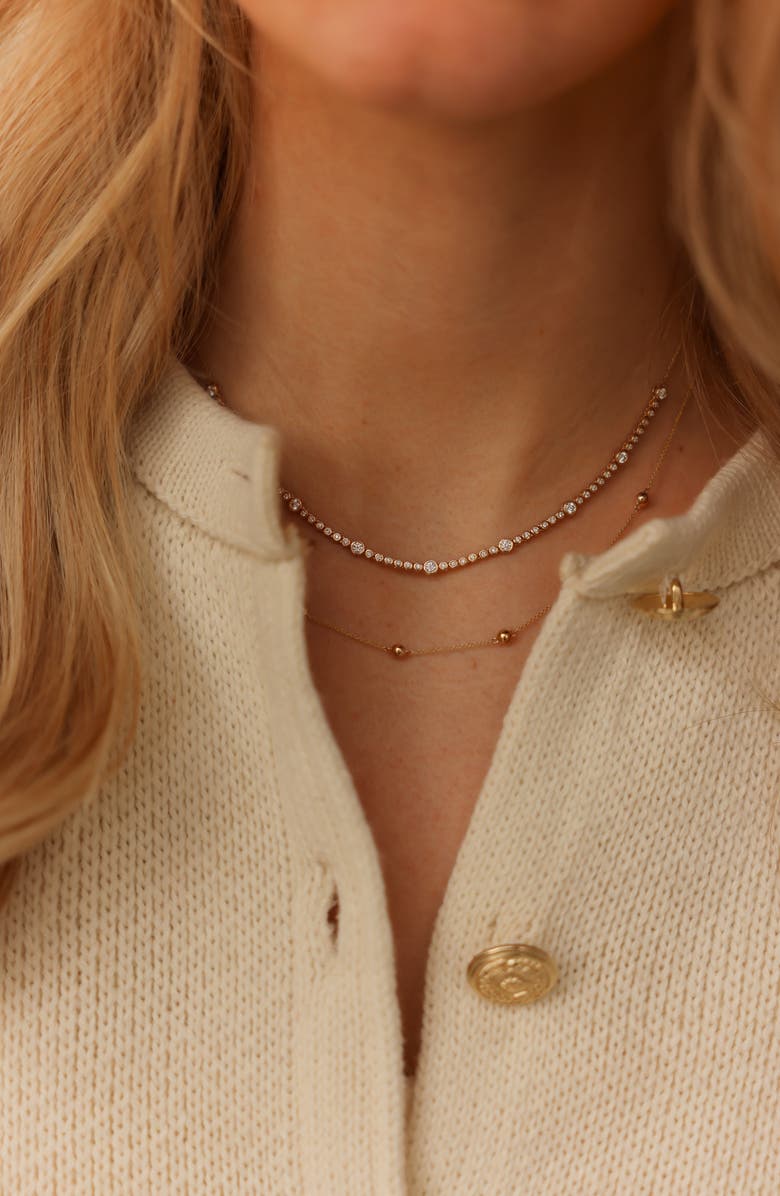 Dana Rebecca Designs Lulu Jack Diamond Bezel Frontal Necklace, Alternate, color, 