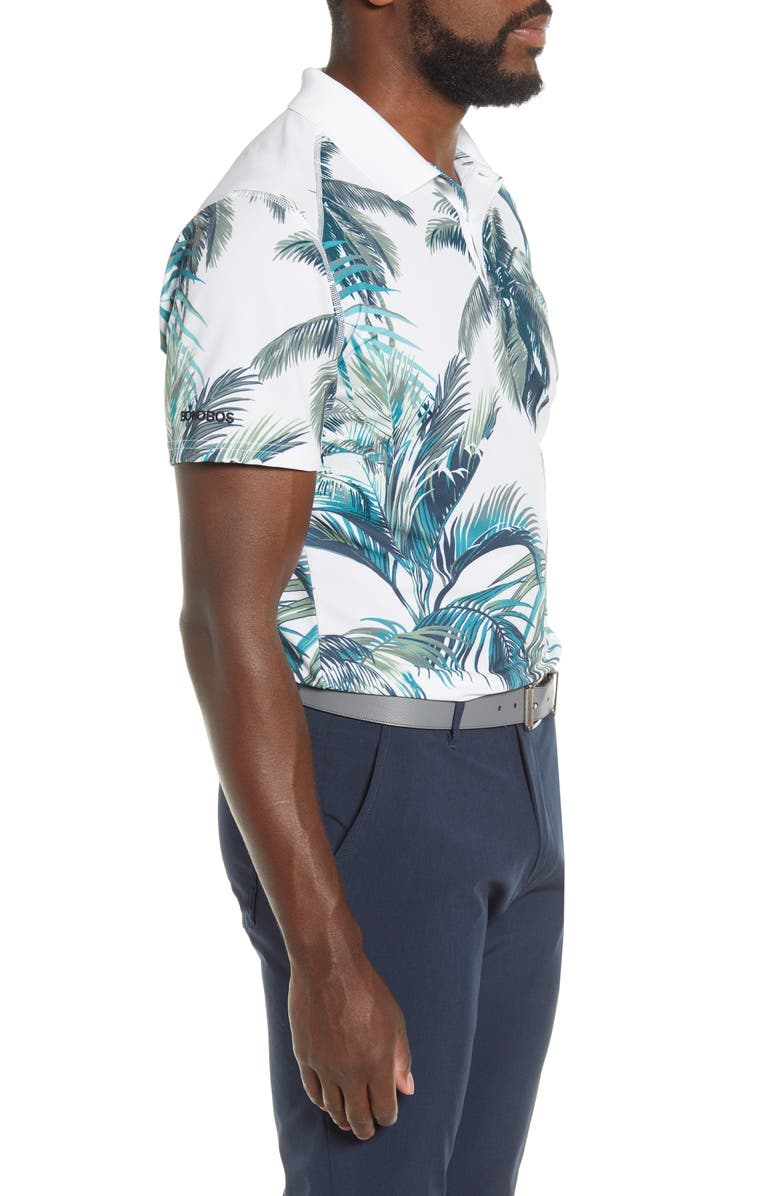 Bonobos The M-Flex Slim Fit Palm Print Piqué Golf Polo, Alternate, color,