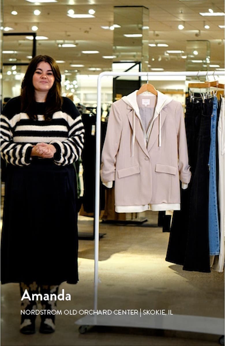 Khloe Blazer with Hooded Knit Bib, sales video thumbnail